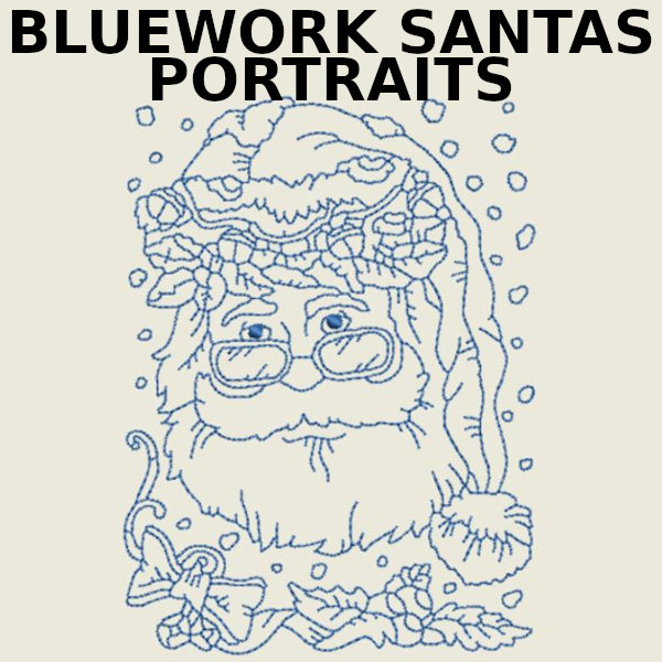 Bluework Santa Portraits
