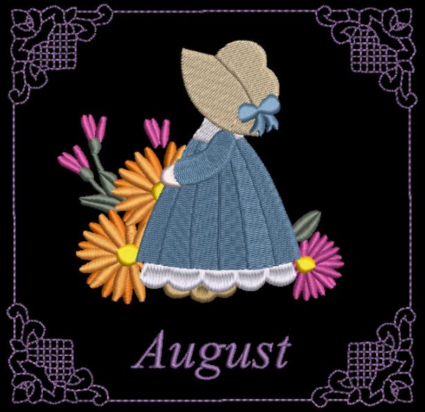 Sunbonnet Month of Year August
