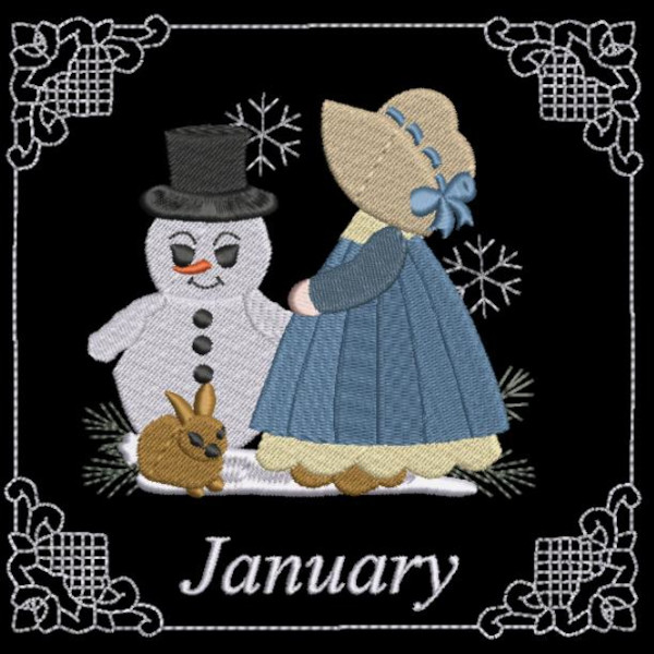 Sunbonnet Month of Year January