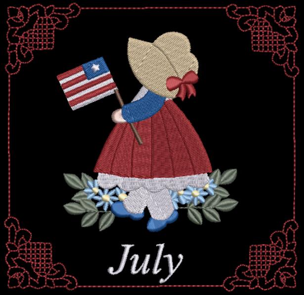 Sunbonnet Month of Year July