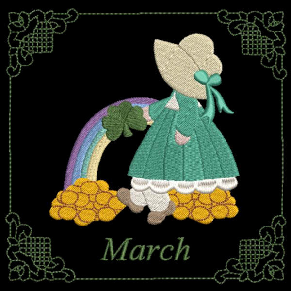 Sunbonnet Month of Year March