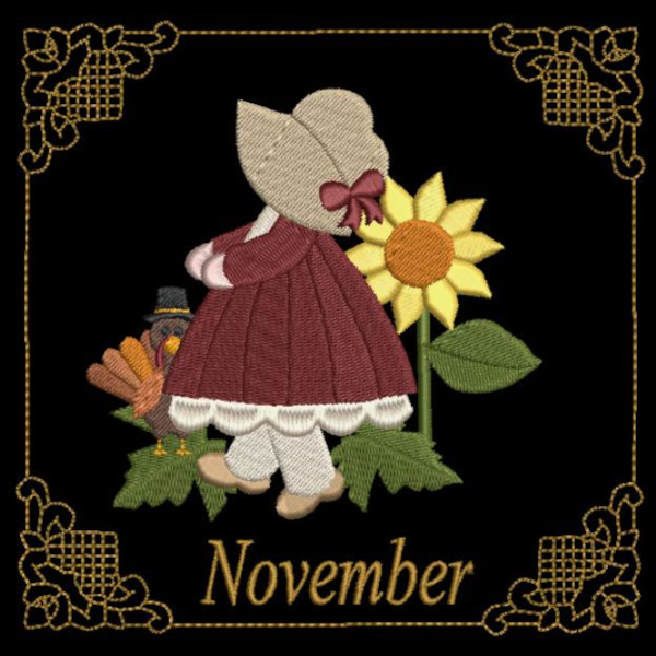Sunbonnet Month of Year November