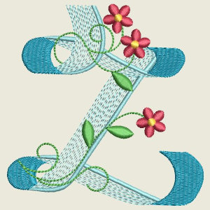 Ribbon Flower Alphabet Z