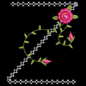 Simple Roses Alphabet Y